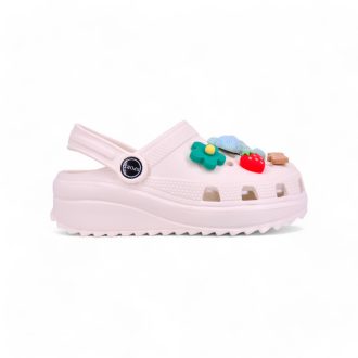 City Walk's White Floral and Animal-Themed Kids' Chappals-CHP409