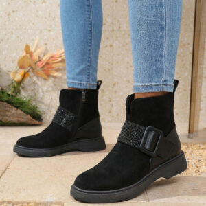 Embellished Strap Ankle Boots – BT078