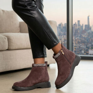 Suede Trim Ankle Boots – BT079