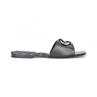 Elegant Black Slip-On Women Sandals – FL626C