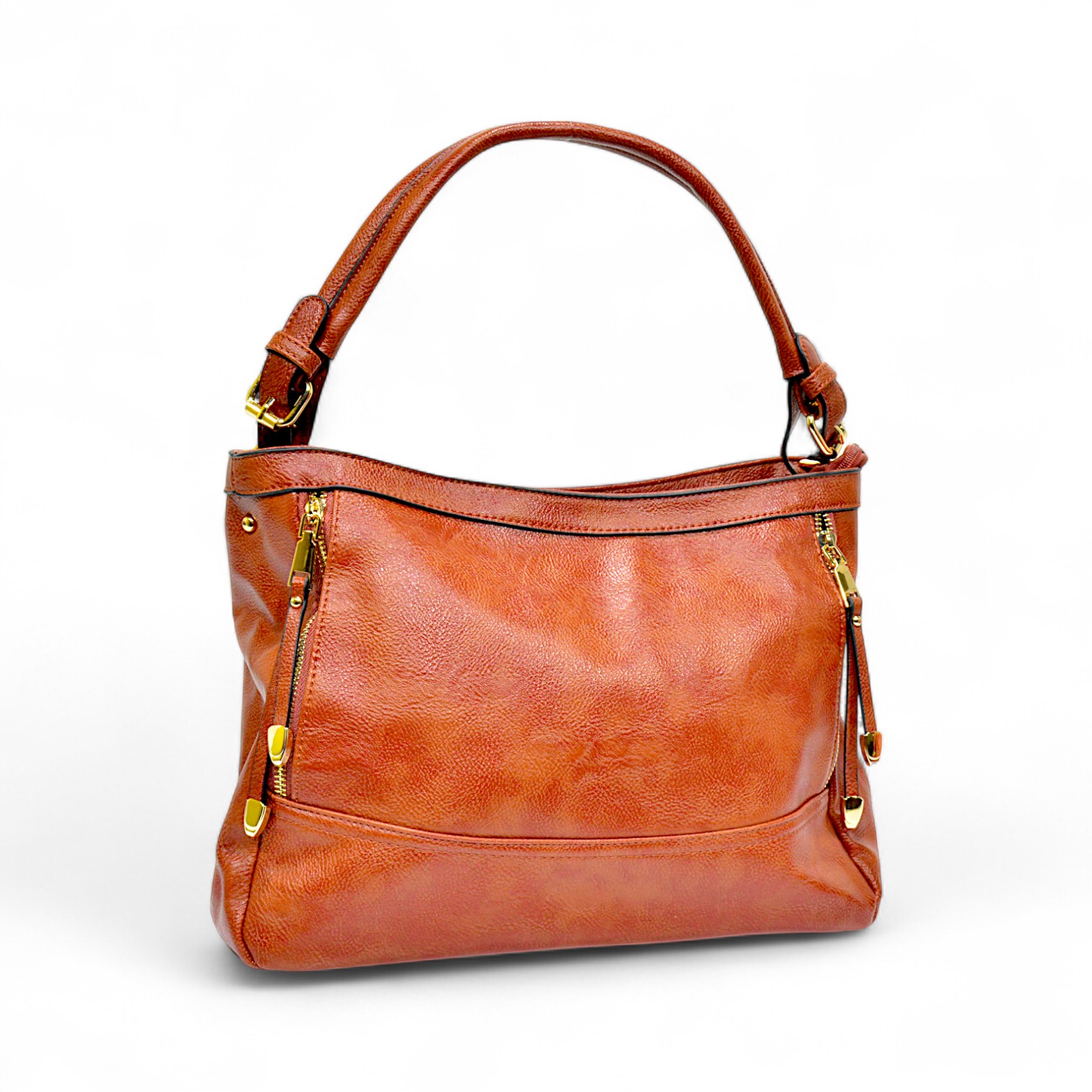 Model HB1024 – Premium Multi-Zip Leather Shoulder Bag 1 Model HB1024 – Premium Multi-Zip Leather Shoulder Bag