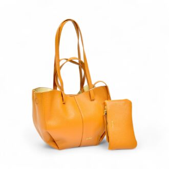 Premium Leather Tote Bag with Pouch – HB1054