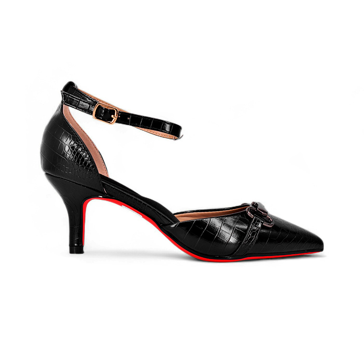 City Walk Elegant Croc-Textured Ankle Strap Heels – Model CT969 1 City Walk Elegant Croc-Textured Ankle Strap Heels – Model CT969