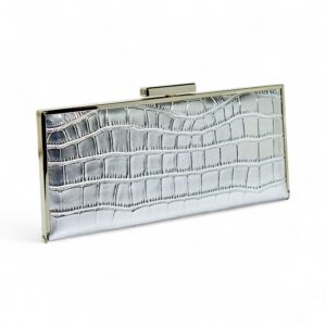 MATP536 Croc-Texture Metallic Clutch