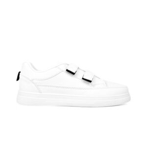 SPT472 Classic White Velcro Sneakers – Effortless Comfort & Minimalist Style