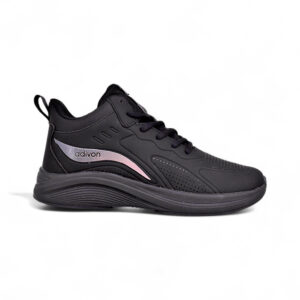 SPT492 Adivon Black Sports Sneaker – Sleek Comfort & All-Day Support