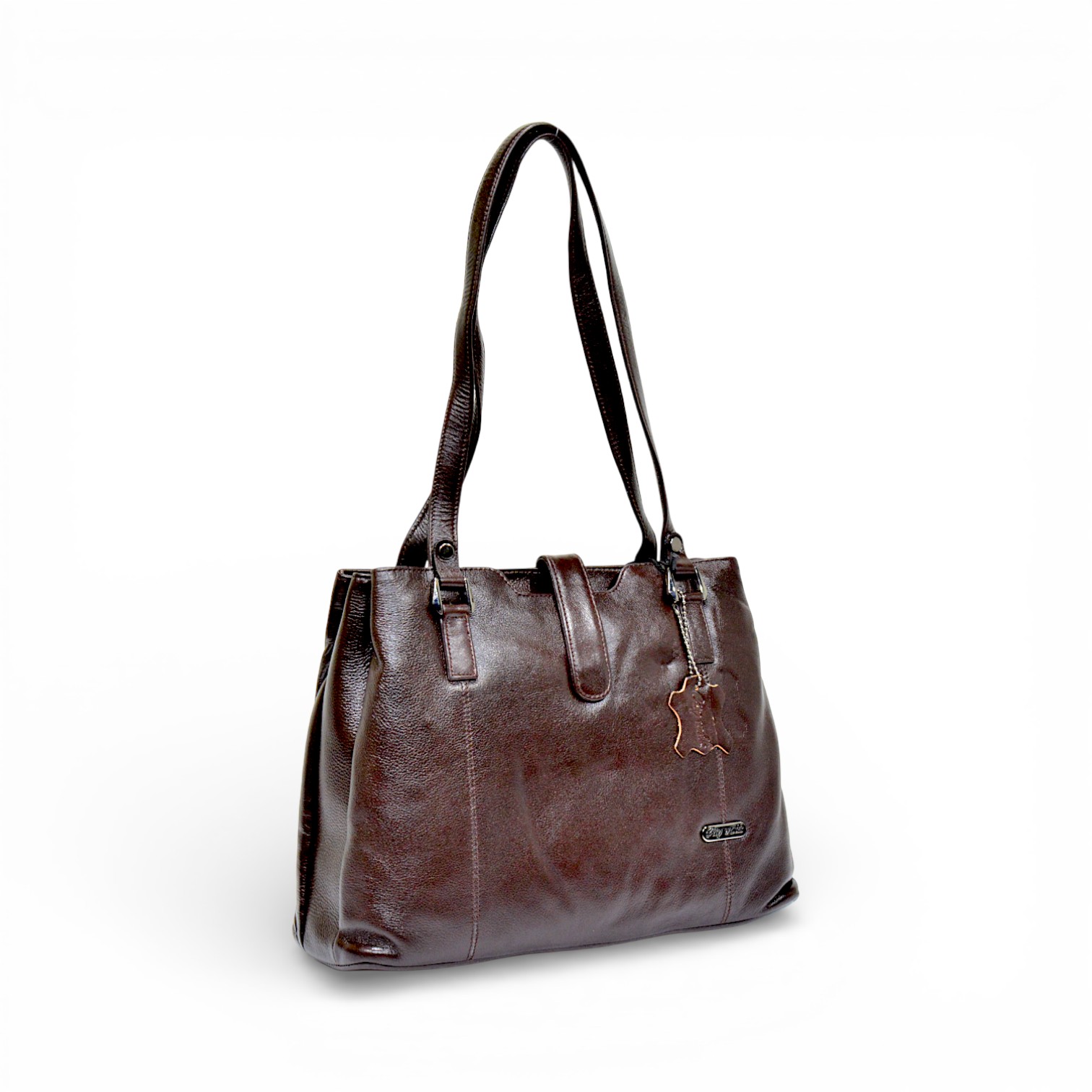 Glossy Leather Tote Bag - HB1072 2 Glossy Leather Tote Bag - HB1072