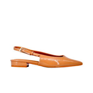 City Walk Patent Slingback Flats – CT1017