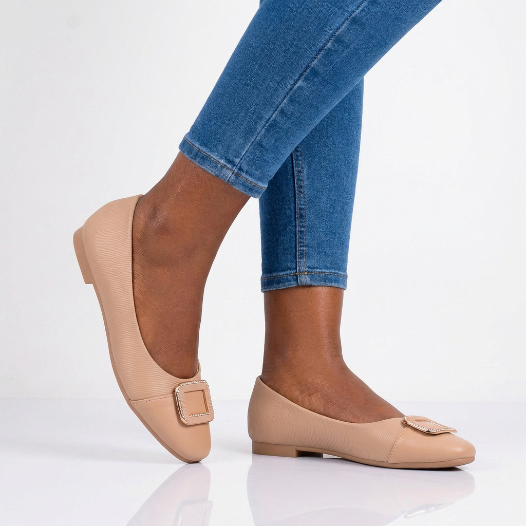 Elegant Buckle Ballet Flats – DL338 1 Elegant Buckle Ballet Flats – DL338