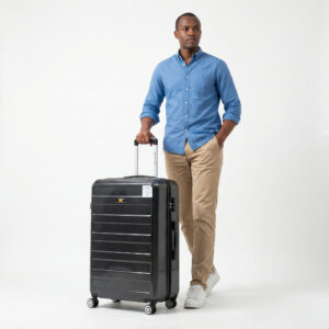 Cat Carbon Black Trolley Suitcases &ndash; TRLY488
